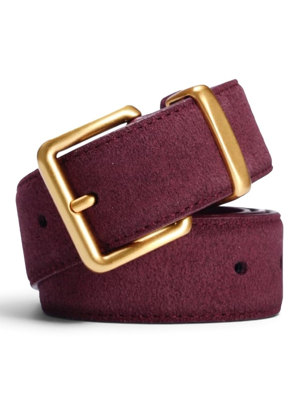 Burgundy Faux Suede Woman's Belt One Size 41.7" NWOT - Picture 5 of 5